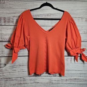 Maeve poof tie sleeve top